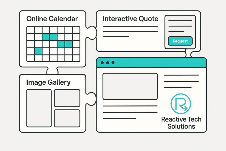 Ajout de fonctionnalités métiers comme un espace client ou un module de devis en ligne