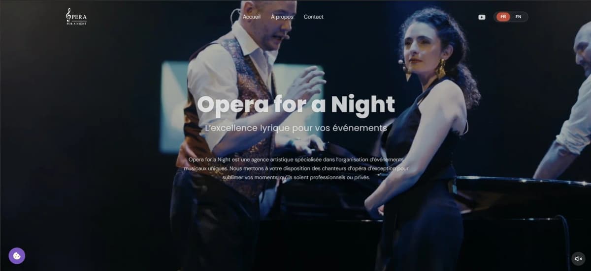 Capture du projet Opera for a Night – Site sur Mesure Next.js