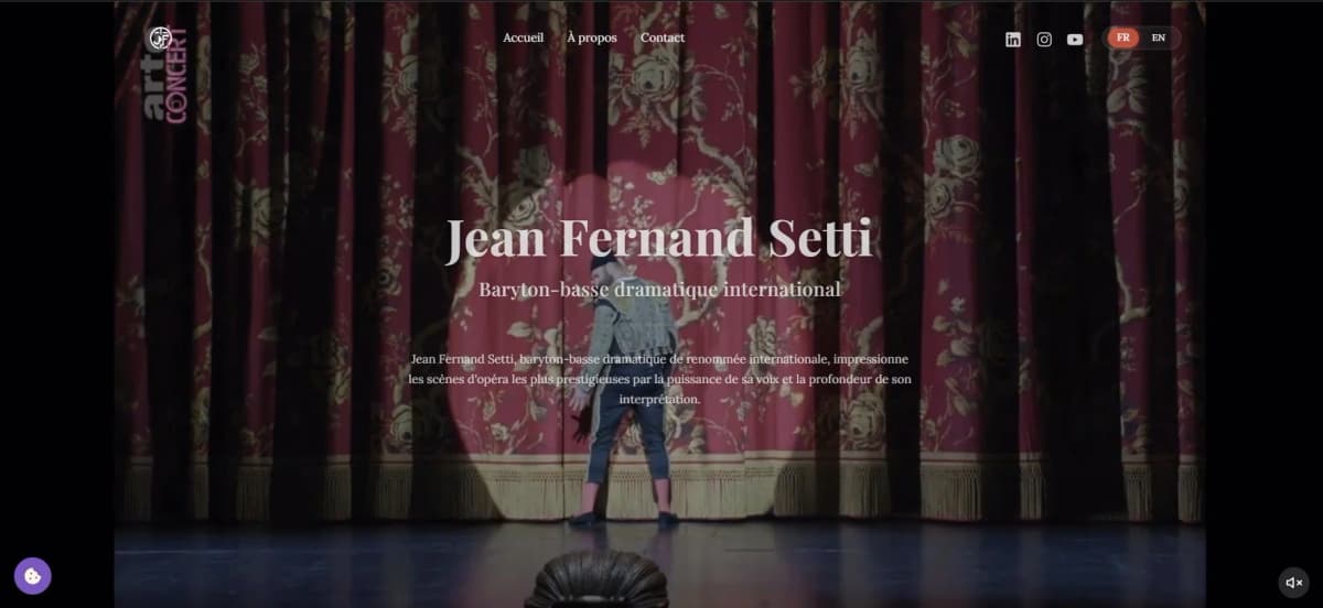 Capture du projet Jean-Fernand Setti – Portfolio Réactif à Nancy